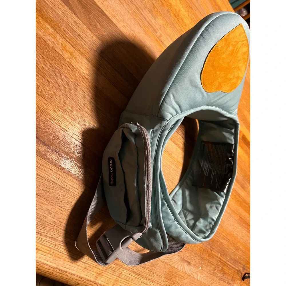 Rooya Baby Hip Seat Carrier Ergonomic Padded Waist Belt Sage Green Heart Seat